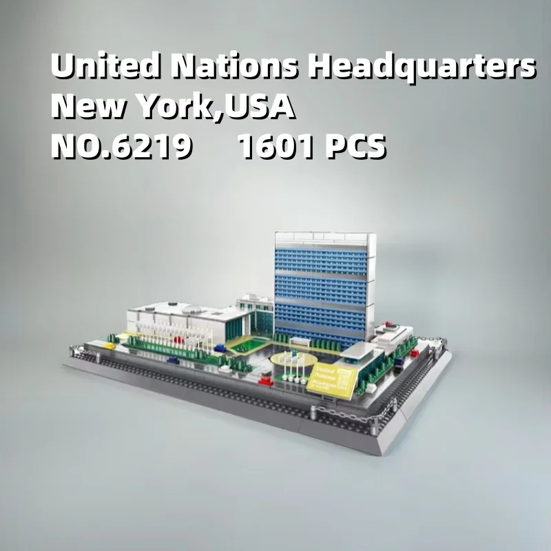 1601pcs UN Headquarters Building Blocks NO.6219 Toy Bricks Model Architectural Replica Educational Toy for Adults And Kids
1601pcs UN Headquarters Building Blocks NO.6219 Toy Bricks Model Architectural Replica Educational Toy for Adults And Kids