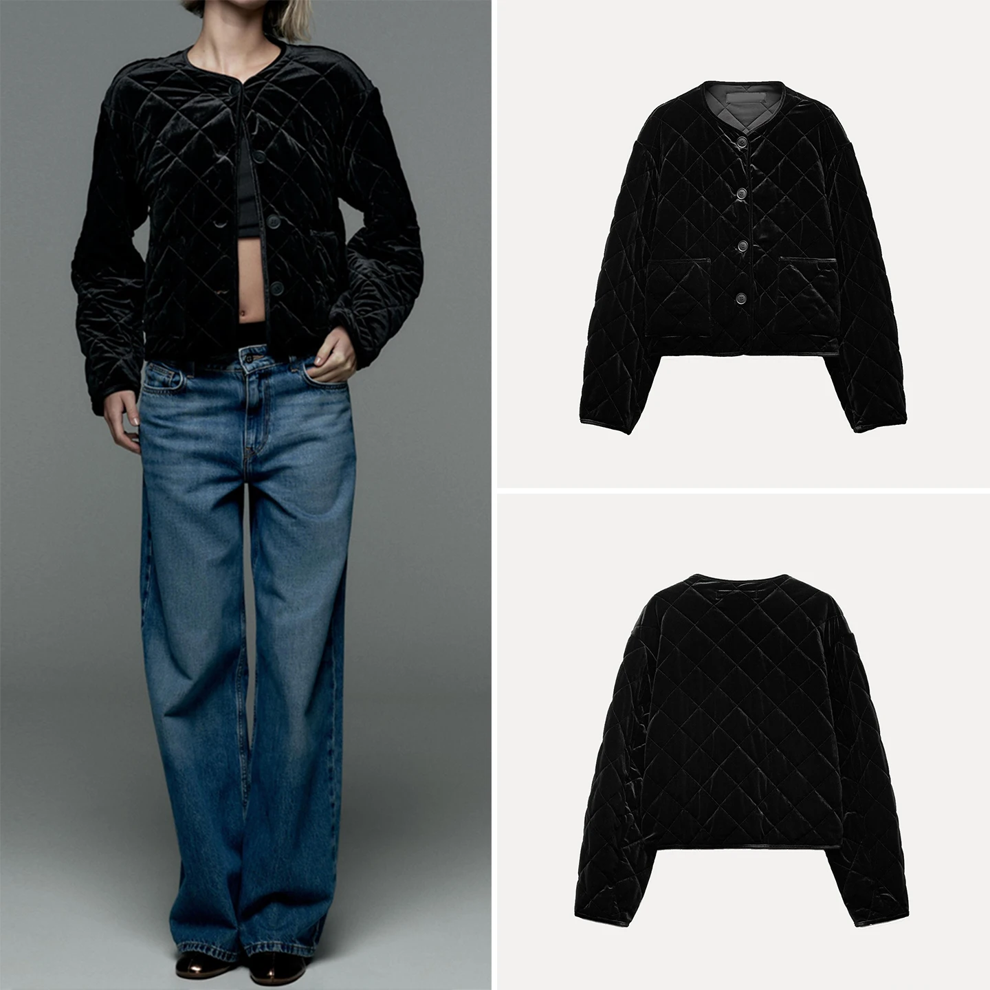 Faionable Velvet Long Sve Jaet Coat round Ne Women's Autumn New Sle Z Stand Fit ort Outerwear Button Clo...
Faionable Velvet Long Sve Jaet Coat round Ne Women's Autumn New Sle Z Stand Fit ort Outerwear Button Clo...