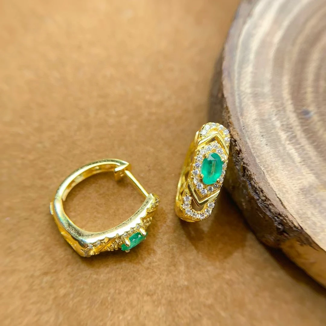 KJJEAXCMY Natural Emerald Women's Earrings S925 Silver Electroplated Inlaid with Ultra Clear and Backed by Support for Testing
KJJEAXCMY Natural Emerald Women's Earrings S925 Silver Electroplated Inlaid with Ultra Clear and Backed by Support for Testing