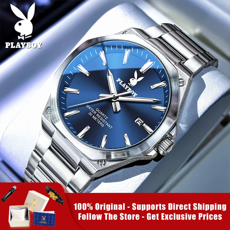 PLAYBOY 3123 Brand original authentic watches for man luxury Diamond-shaped shell, solid steel with nails, quartz men's watch
PLAYBOY 3123 Brand original authentic watches for man luxury Diamond-shaped shell, solid steel with nails, quartz men's watch