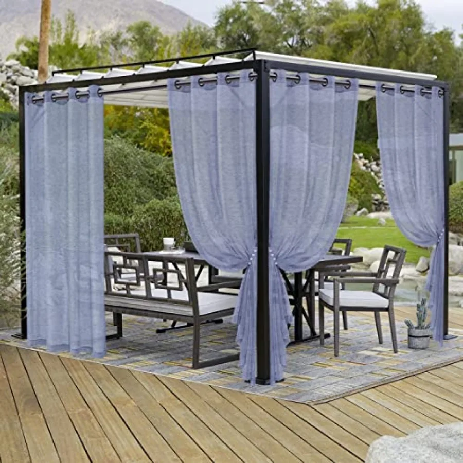 Burlap Look Outdoor Curtains for Patio - 2 Panels Waterproof Sheer Curtains for Pergola, Porch, Cabana and Gazebo Grommet Indoo
Burlap Look Outdoor Curtains for Patio - 2 Panels Waterproof Sheer Curtains for Pergola, Porch, Cabana and Gazebo Grommet Indoo