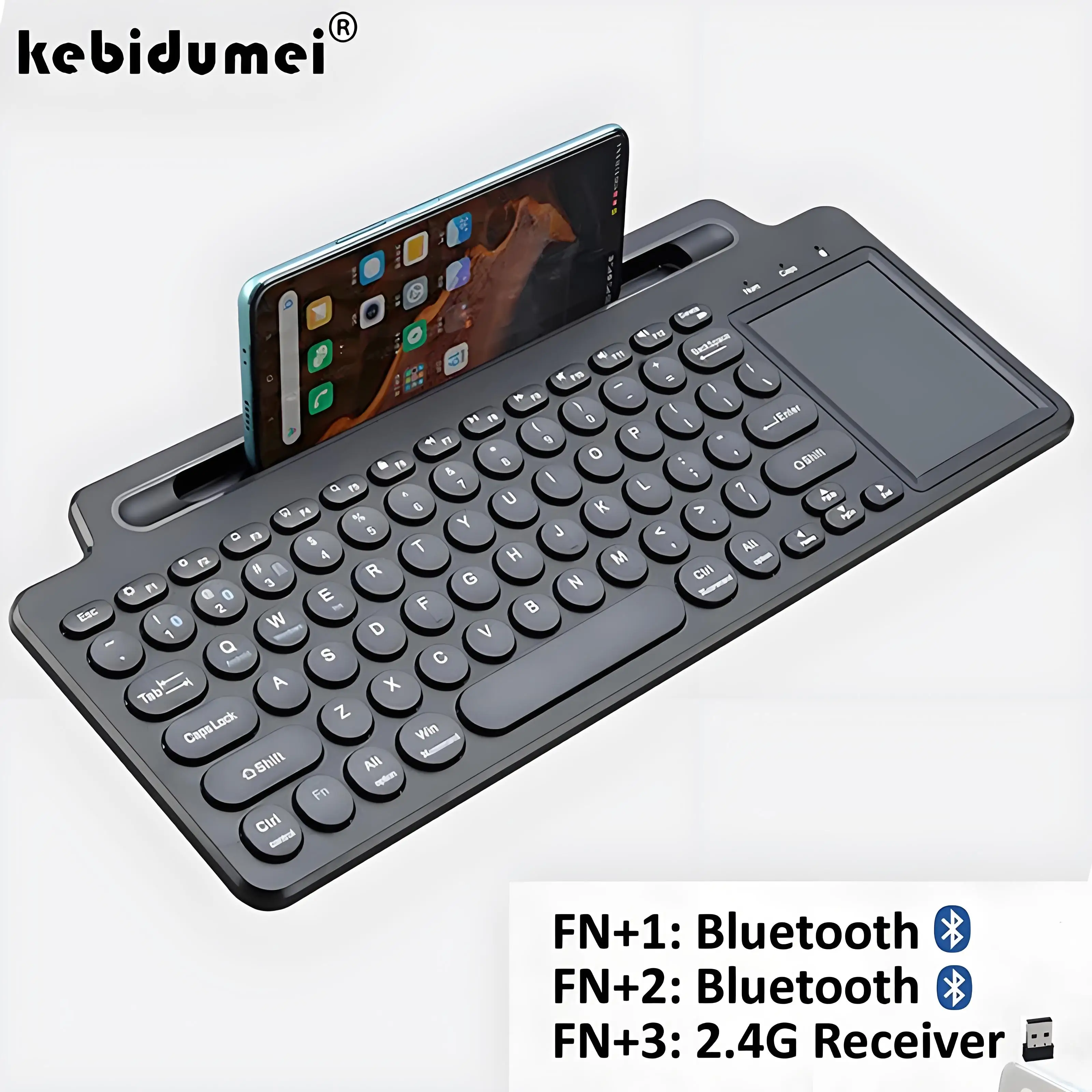 2.4G Bluetooth Keyboard Wireless Keyboard Card Slot Numeric Keypad with Touchpad for Android IOS Ipad Desktop Laptop PC Gaming
2.4G Bluetooth Keyboard Wireless Keyboard Card Slot Numeric Keypad with Touchpad for Android IOS Ipad Desktop Laptop PC Gaming