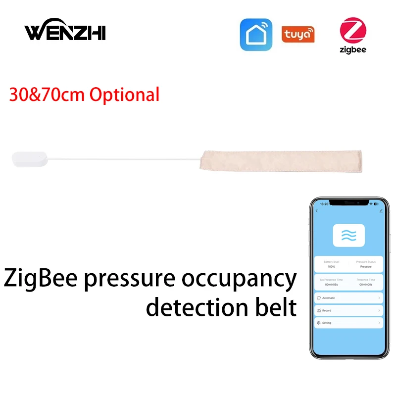 Zigbee Pressure Detection Belt Presence Occupancy Sensor Strip Real-time Monitor Battery Powered Tuya Smart Life Home Automation
Zigbee Pressure Detection Belt Presence Occupancy Sensor Strip Real-time Monitor Battery Powered Tuya Smart Life Home Automation