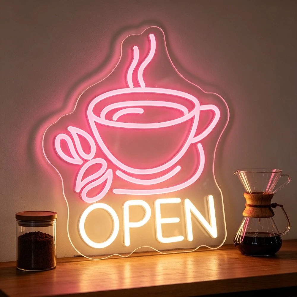 Coffee Open Neon Sign LED Night Light USB RGB Cafe Bar Decor Kitchen Wall Art Restaurant Shop Window Business Advertising Gift
Coffee Open Neon Sign LED Night Light USB RGB Cafe Bar Decor Kitchen Wall Art Restaurant Shop Window Business Advertising Gift