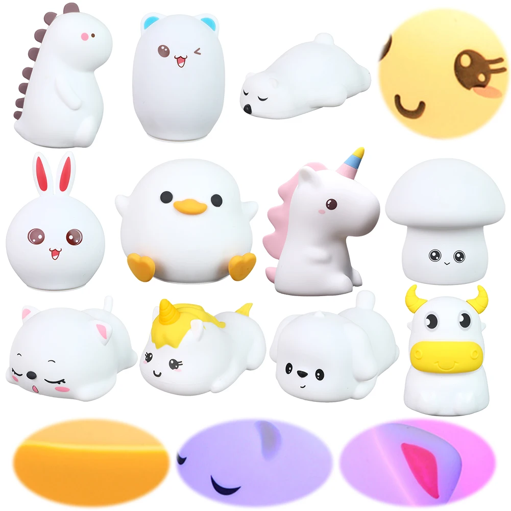 LED Silicone Night Light Rechargeable Creative Bedside Lamp Warm Light Cartoon Touch Lamp for Desk Bedroom Living Room
LED Silicone Night Light Rechargeable Creative Bedside Lamp Warm Light Cartoon Touch Lamp for Desk Bedroom Living Room