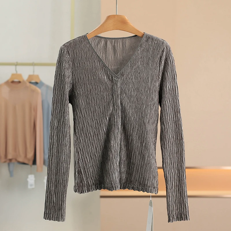 Fashionable V-neck T-shirt Slim Fit Cotton Polyester Blend Short Sleeve Regular Length Spring 2026 Women's Wear Casual Style
Fashionable V-neck T-shirt Slim Fit Cotton Polyester Blend Short Sleeve Regular Length Spring 2026 Women's Wear Casual Style