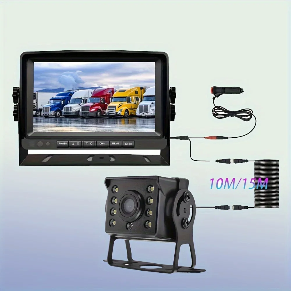 Queender 7-Inch Rear View Monitor Kit LED Backup Camera 12-24V for Buses Trucks RVs Pickups Parking Assistant Easy Installation
Queender 7-Inch Rear View Monitor Kit LED Backup Camera 12-24V for Buses Trucks RVs Pickups Parking Assistant Easy Installation