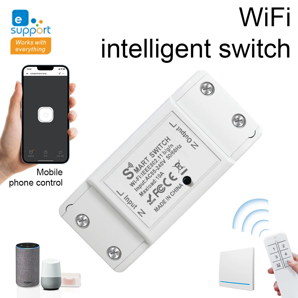 Lntelligent WiFi Light Switch Universal Circuit Breaker Remote Control Universal Compatibility With Alexa And Google Home
Lntelligent WiFi Light Switch Universal Circuit Breaker Remote Control Universal Compatibility With Alexa And Google Home