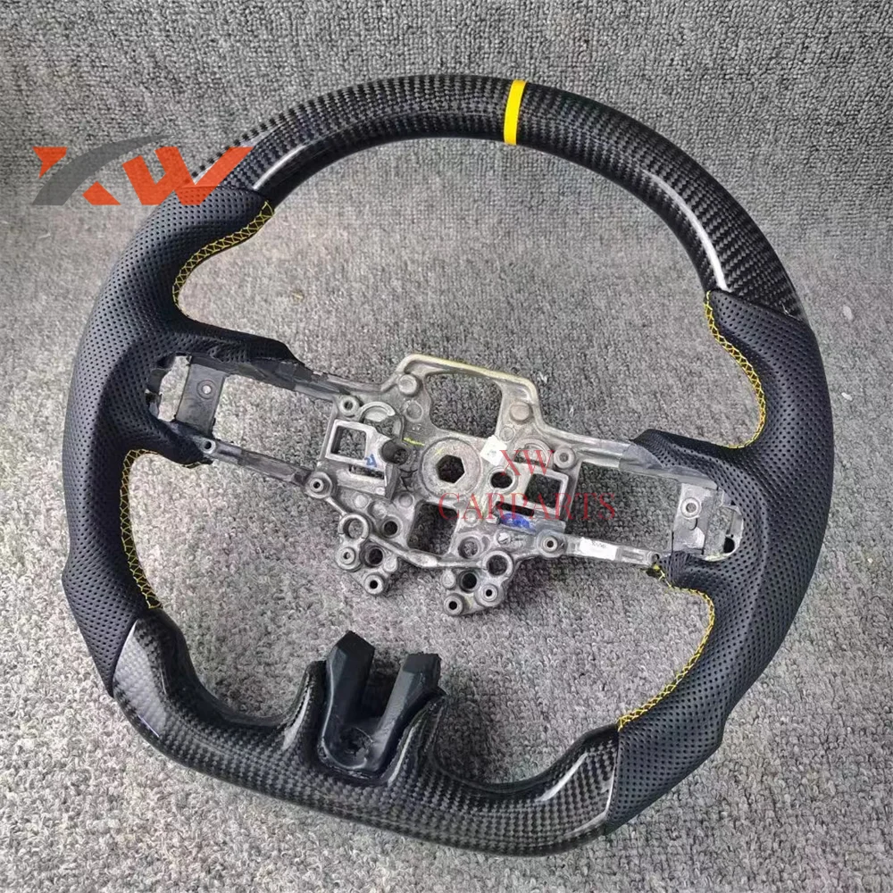 Customized Perforated Black Leather Carbon Fiber Steering Wheel For 2018-2023 Ford Mustang
Customized Perforated Black Leather Carbon Fiber Steering Wheel For 2018-2023 Ford Mustang