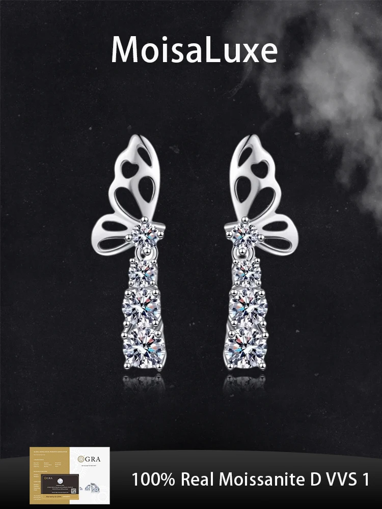 MoisaLuxe Official Store Moissanite Plata Sterling 925 Silver Butterfly Element Earrings Women's Elegant Premium Fashion Jewelry
MoisaLuxe Official Store Moissanite Plata Sterling 925 Silver Butterfly Element Earrings Women's Elegant Premium Fashion Jewelry