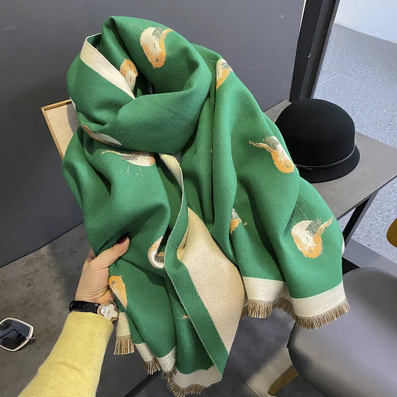 New Women Thick Shawl Wraps Scarf Green Bird Air-conditioned Room Shawl with Thick Warm Long High-grade Imitation Cashmere
New Women Thick Shawl Wraps Scarf Green Bird Air-conditioned Room Shawl with Thick Warm Long High-grade Imitation Cashmere