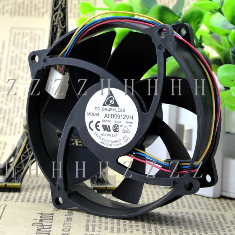 Z Delta AFB0912VH 92mmx80mmx25mm 4Pin DC Brushless Cooler Cooling Fan 12V 0.60A
Z Delta AFB0912VH 92mmx80mmx25mm 4Pin DC Brushless Cooler Cooling Fan 12V 0.60A