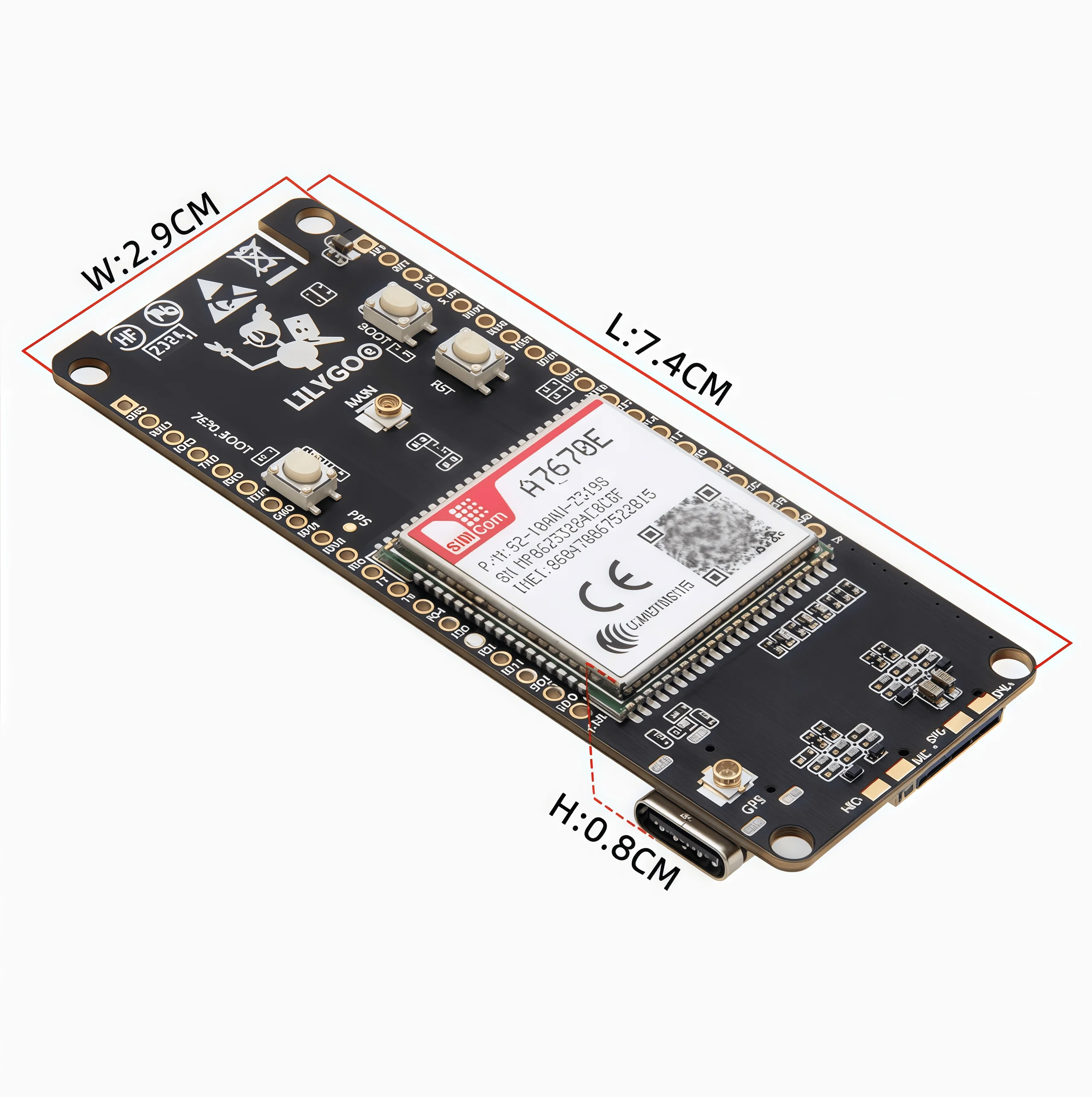 LILYGO® T-Call A7670 4G 2G ESP32 Development Board A7670E LTE GSM Module
LILYGO® T-Call A7670 4G 2G ESP32 Development Board A7670E LTE GSM Module