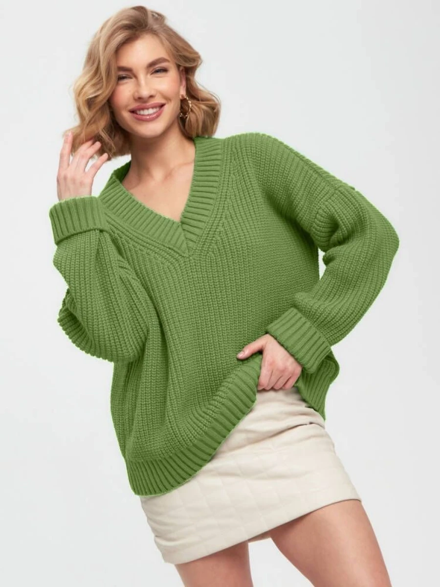 2025 New Women's V - Neck Sweater Loose Fit Chunky Knit Ribbed Trim Soft Comfort Oversized Cozy Autumn Winter Casual Pullovers
2025 New Women's V - Neck Sweater Loose Fit Chunky Knit Ribbed Trim Soft Comfort Oversized Cozy Autumn Winter Casual Pullovers