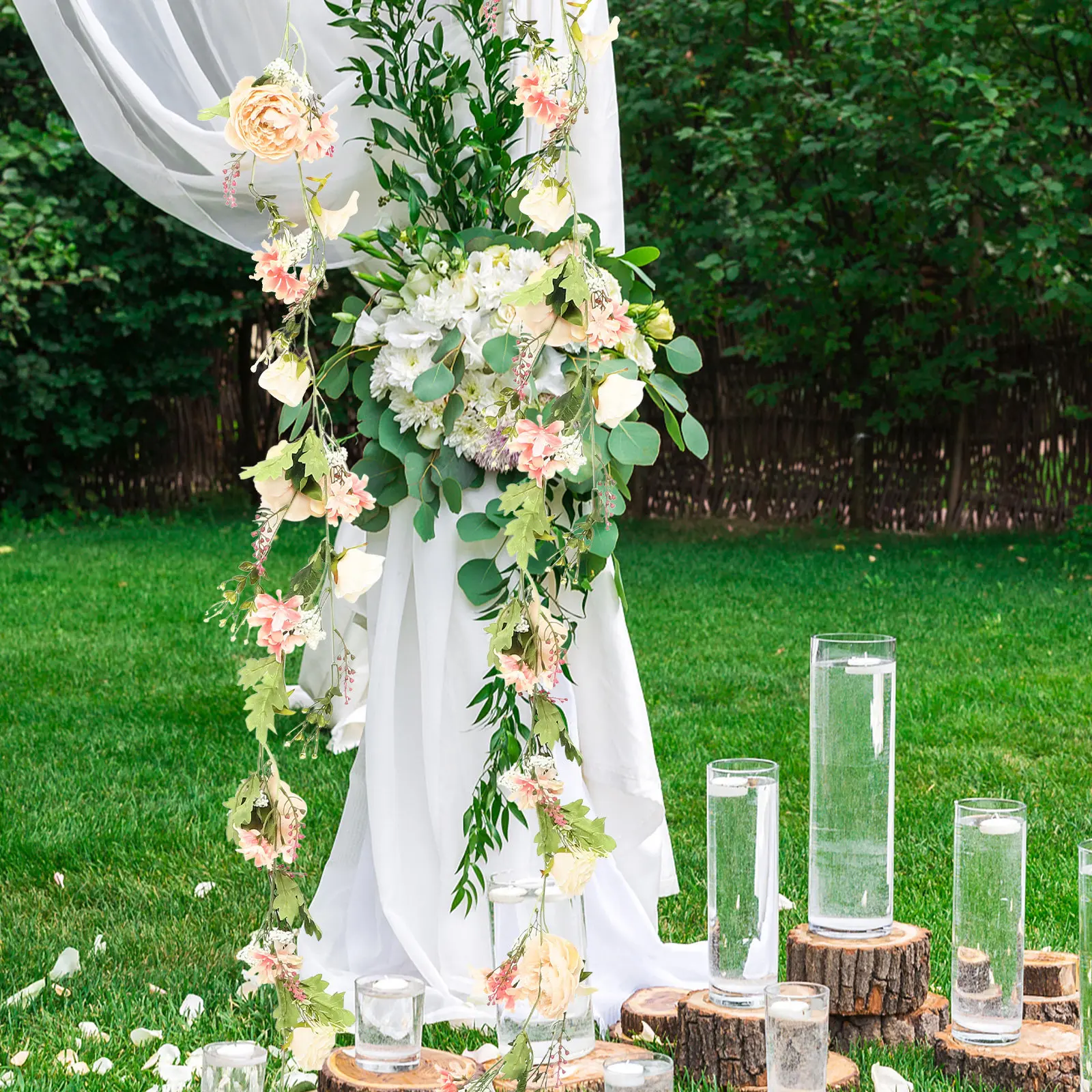 Simulation Rose Peony Rattan Vine Artificial Flower Decor For Home Wedding Wall Door Arch Lintel Swag Ornament
Simulation Rose Peony Rattan Vine Artificial Flower Decor For Home Wedding Wall Door Arch Lintel Swag Ornament