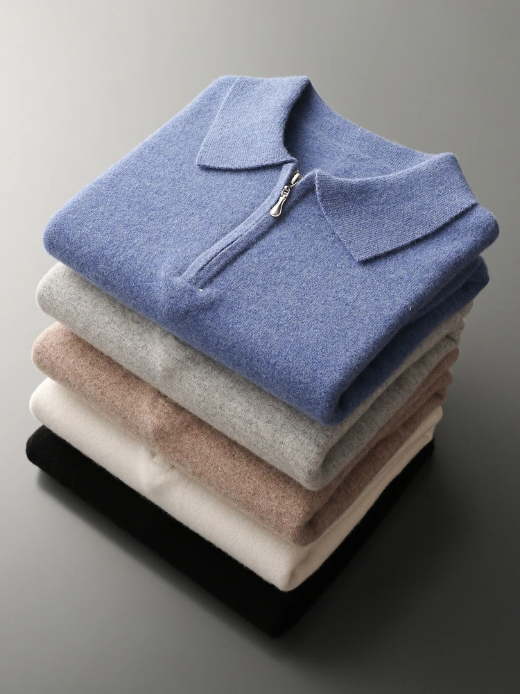 New Men's 100% Wool Sweater Long Sleeve Cashmere Pullover Autumn Winter Polo Collar Soft Knitwear Smart Casual Jumpers Top Cloth
New Men's 100% Wool Sweater Long Sleeve Cashmere Pullover Autumn Winter Polo Collar Soft Knitwear Smart Casual Jumpers Top Cloth