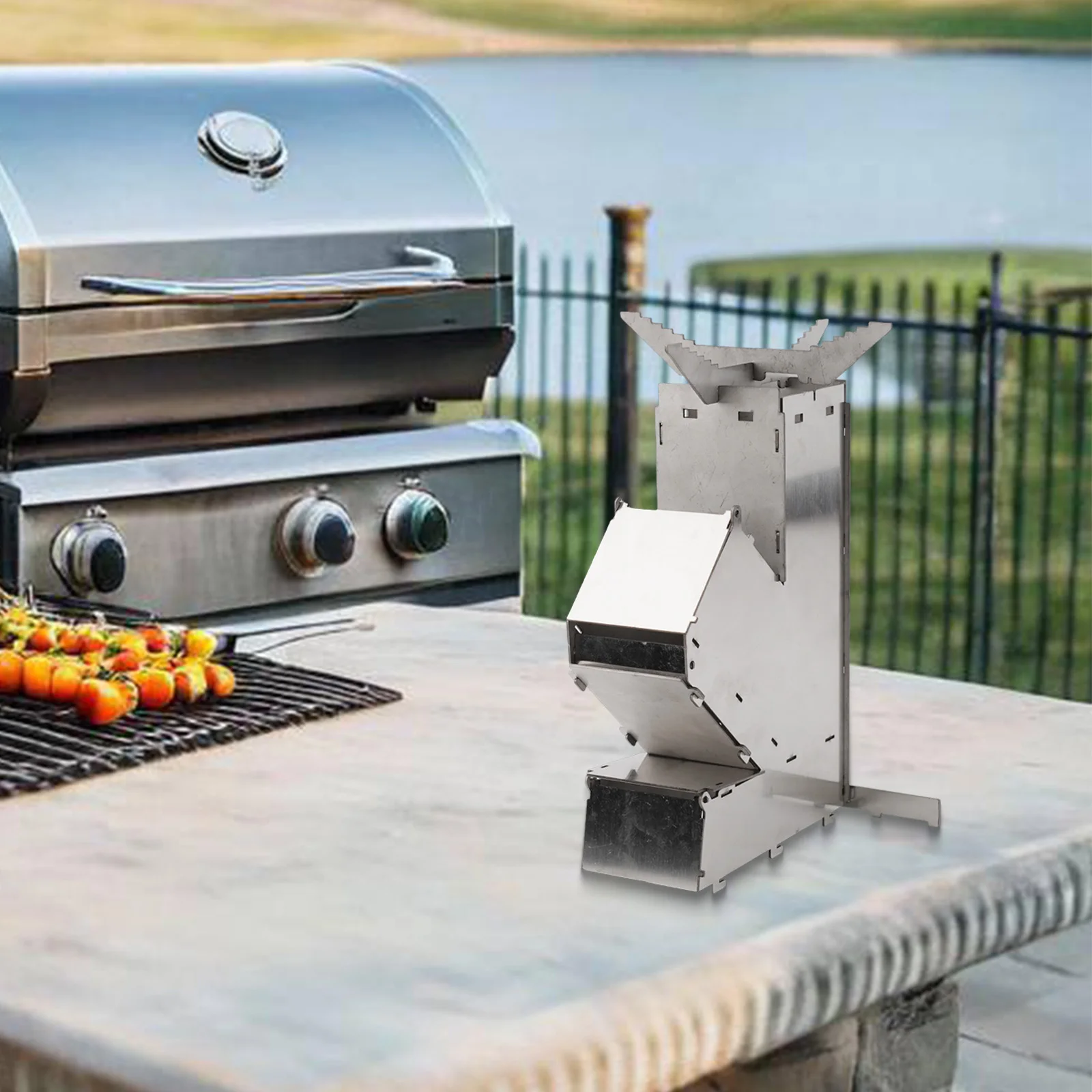 Stainless Steel Foldable Camping Wood Stove Collapsible Rocket Firewood Stove Outdoor Cooking Cookware Picnic BBQ Wood Burner
Stainless Steel Foldable Camping Wood Stove Collapsible Rocket Firewood Stove Outdoor Cooking Cookware Picnic BBQ Wood Burner