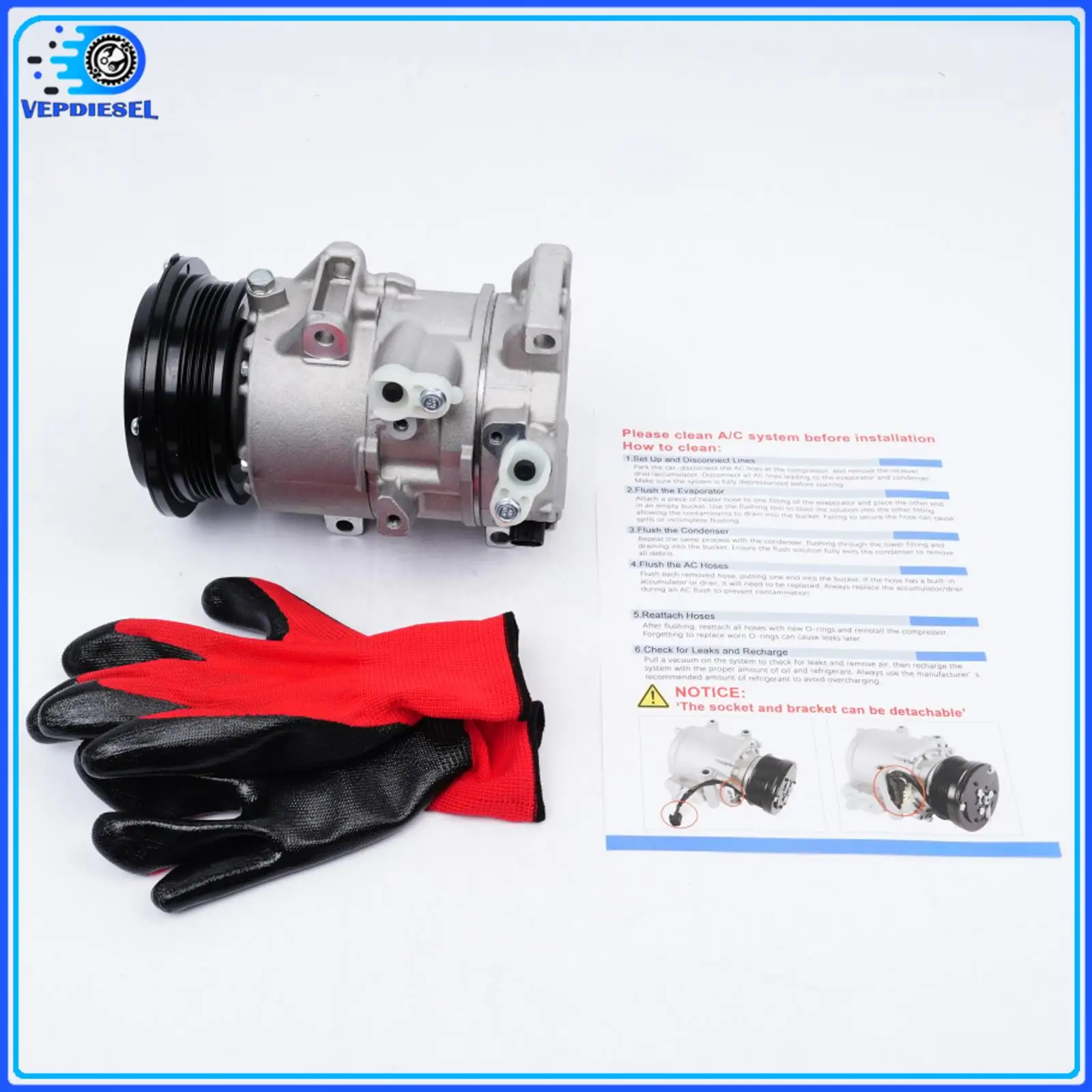 1pc AC Compressor For Toyota Camry 2.4L, 2.5L 2009-2011 CO 11270C Auto Parts W/ 1 Year Warranty
1pc AC Compressor For Toyota Camry 2.4L, 2.5L 2009-2011 CO 11270C Auto Parts W/ 1 Year Warranty