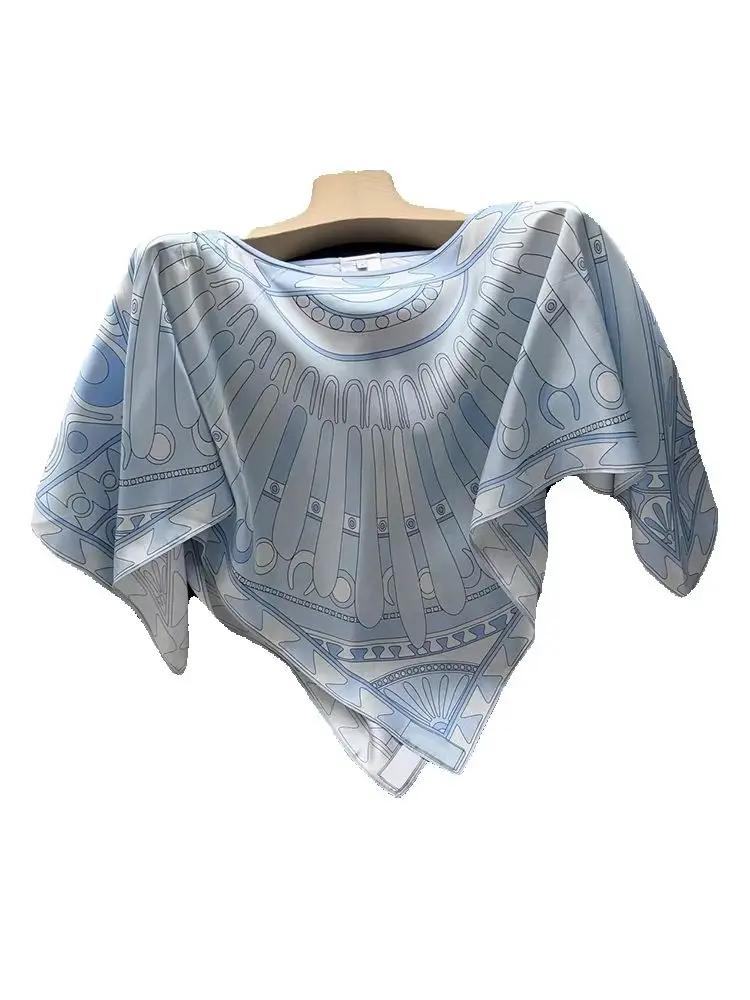 Spring Summer Fashion Beach Style Casual Vintage Geometric Print Pullovers Women's O-Neck Batwing Long Sleeve Loose Cloak Tops
Spring Summer Fashion Beach Style Casual Vintage Geometric Print Pullovers Women's O-Neck Batwing Long Sleeve Loose Cloak Tops