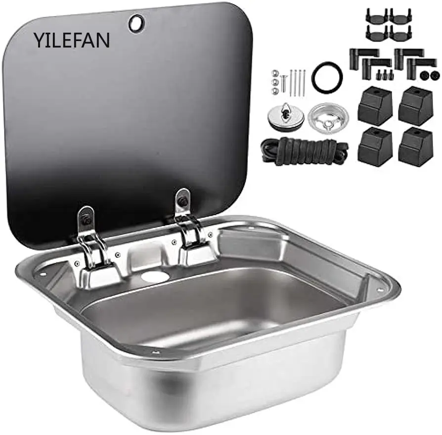 RV Stainless Steel Sink Tempered Glass Lid for RV Caravan Motorhome Yacht
RV Stainless Steel Sink Tempered Glass Lid for RV Caravan Motorhome Yacht