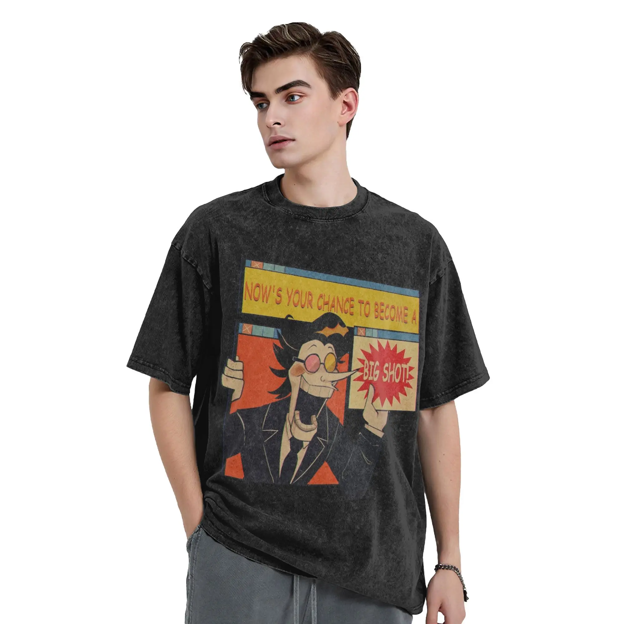 Deltarune Spamton Big Shot T Shirts Hip Hop Washed Short Sleeve Harajuku T-Shirt Vintage Men Women Tops Streetwear Printed Tees
Deltarune Spamton Big Shot T Shirts Hip Hop Washed Short Sleeve Harajuku T-Shirt Vintage Men Women Tops Streetwear Printed Tees
