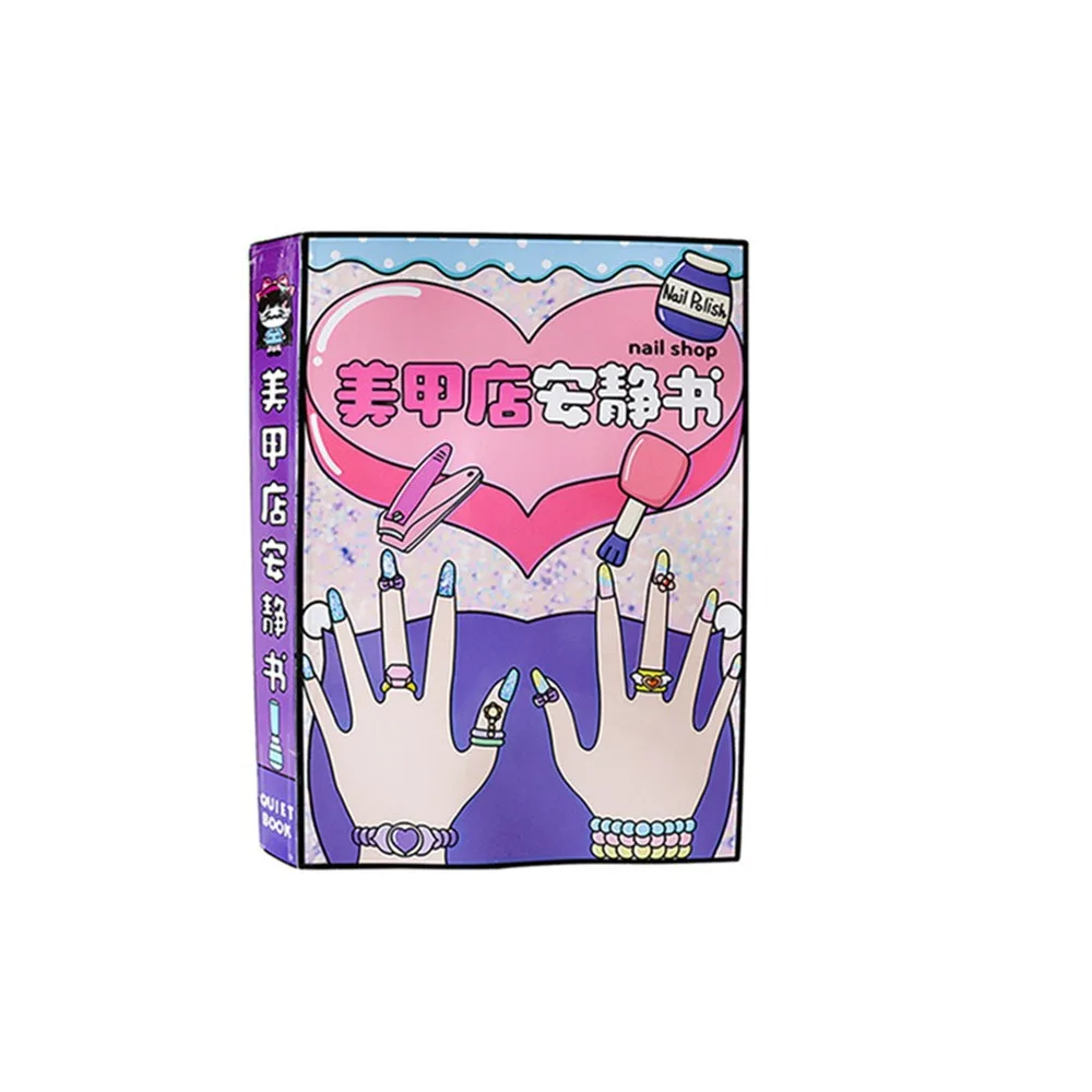 3D Nail Shop Quiet Book Interactive Homemade Sticker Games Quiet Book Material Pack Craft Makeup Quiet Book Educational Toy
3D Nail Shop Quiet Book Interactive Homemade Sticker Games Quiet Book Material Pack Craft Makeup Quiet Book Educational Toy