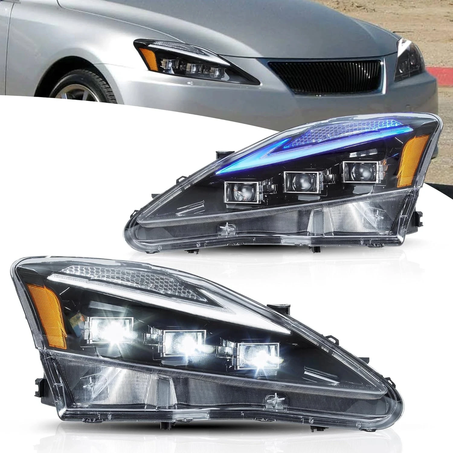 LED Daytime Running Light For 2006-2007-2008-2012 Lexus IS250 IS300 IS350 headlight assembly ,Car retrofit front LED headlights
LED Daytime Running Light For 2006-2007-2008-2012 Lexus IS250 IS300 IS350 headlight assembly ,Car retrofit front LED headlights