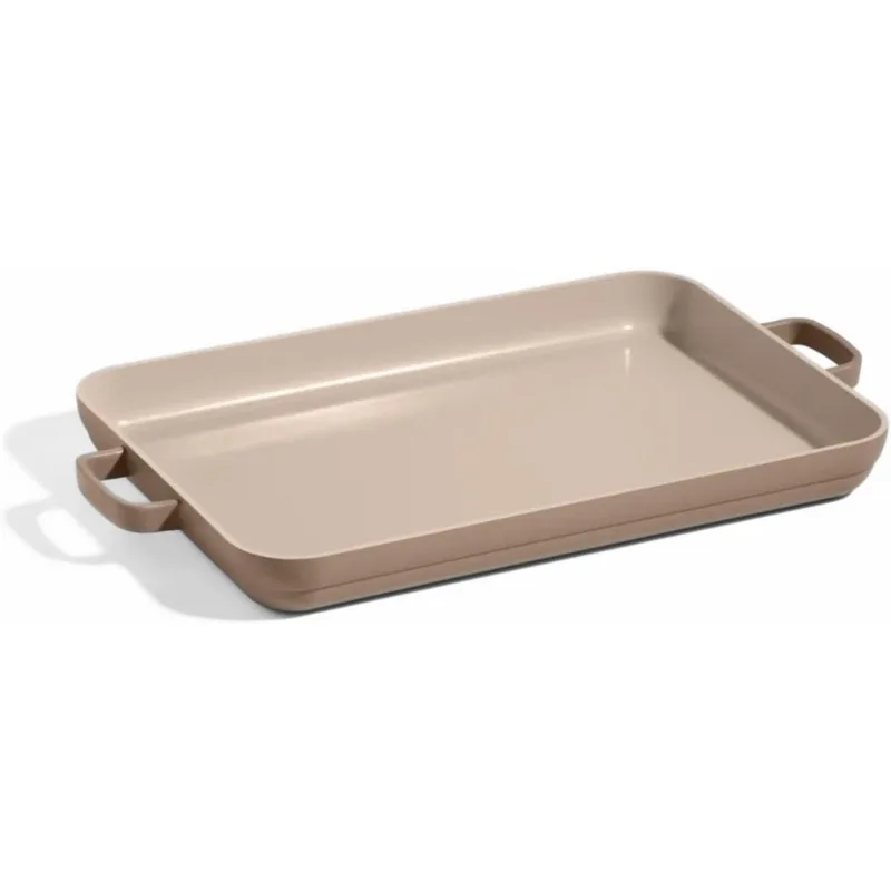 Versatile Nonstick Ceramic Griddle Pan Stovetop and Oven Safe Baking Sheet with Ergonomic Handles 5 Qt Capacity
Versatile Nonstick Ceramic Griddle Pan Stovetop and Oven Safe Baking Sheet with Ergonomic Handles 5 Qt Capacity