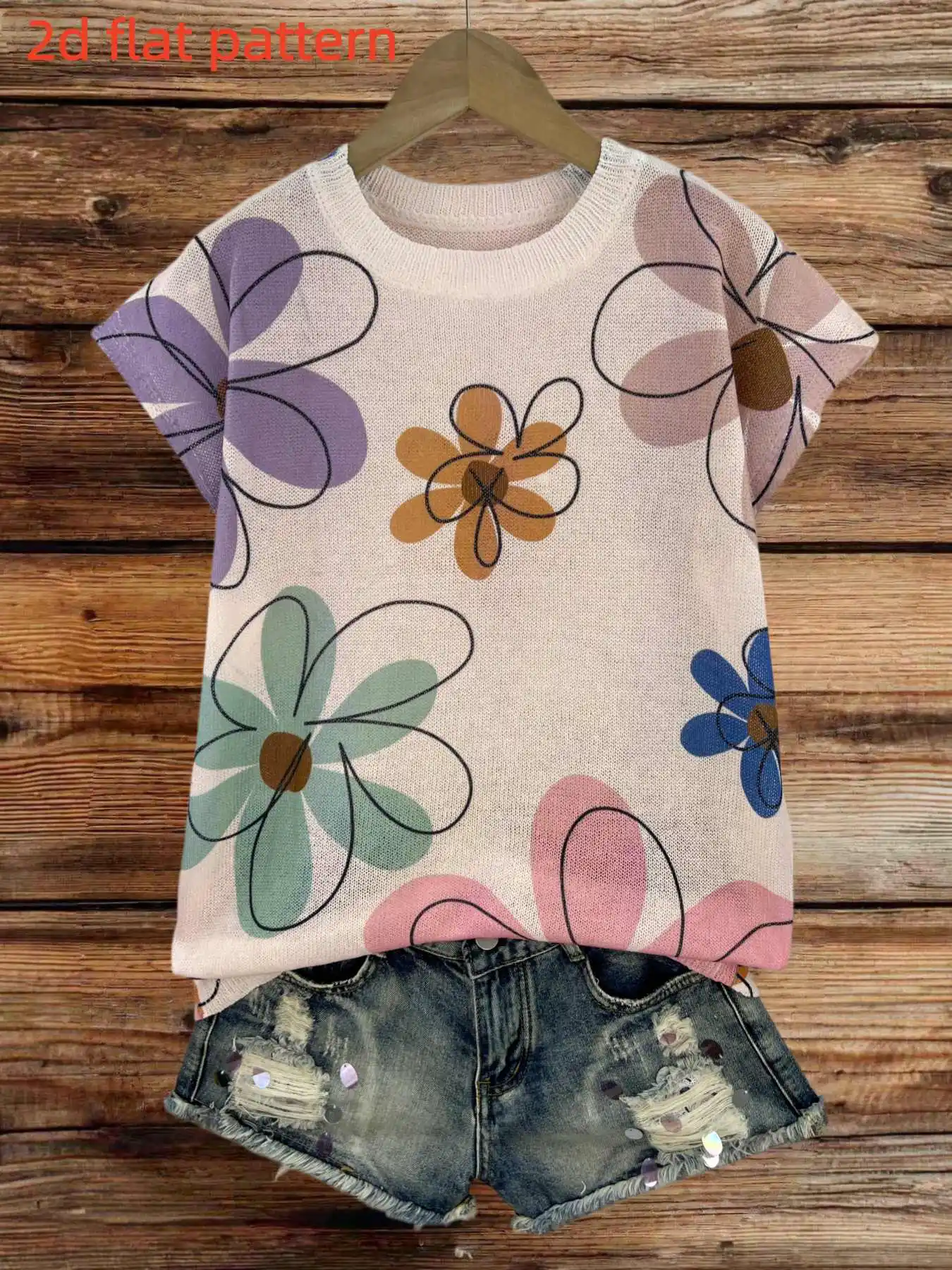 Printed Design - Nottextured Spring/Summer Fashion New Pullover Round Neck Sleeveless Women's Top with Floral Pattern Digital Print Trendy Women's Clothing Ladies' Top
Printed Design - Nottextured Spring/Summer Fashion New Pullover Round Neck Sleeveless Women's Top with Floral Pattern Digital Print Trendy Women's Clothing Ladies' Top