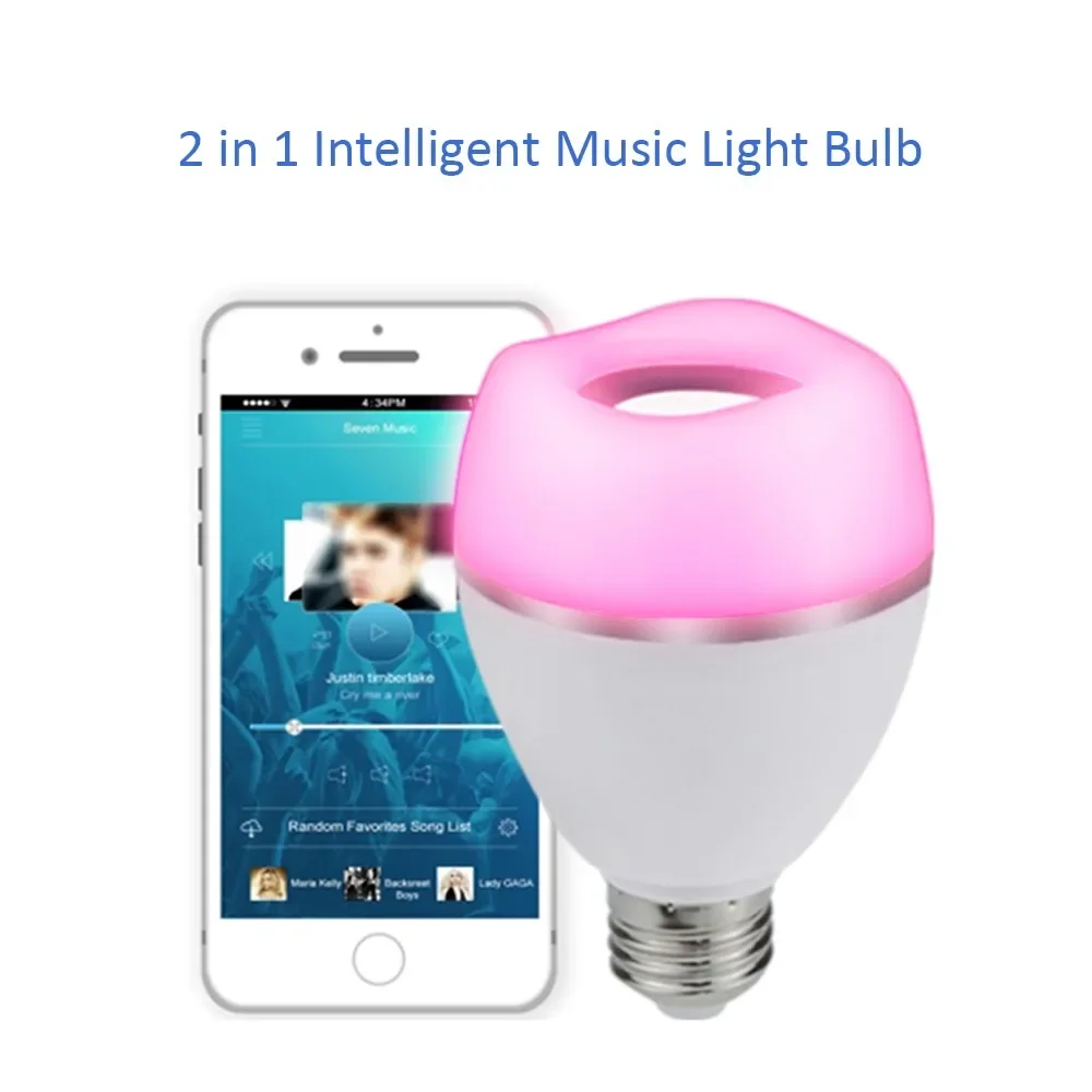 E27 220V Smart RGB цветная Затемняющая Беспроводная Bluetooth-Колонка лампа для воспроизведения музыки
E27 220V Smart RGB цветная Затемняющая Беспроводная Bluetooth-Колонка лампа для воспроизведения музыки