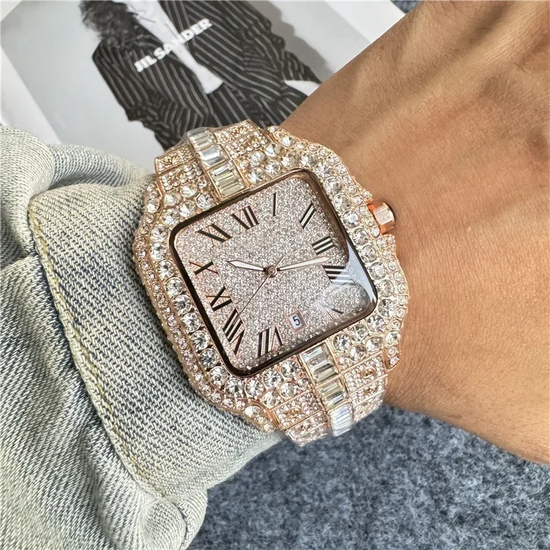 2025 New Luxury Diamond Watch Men Fashion Iced Out Square Colorful Number Watches Hip Hop Bling Jewelry Reloj Hombre for Party
2025 New Luxury Diamond Watch Men Fashion Iced Out Square Colorful Number Watches Hip Hop Bling Jewelry Reloj Hombre for Party