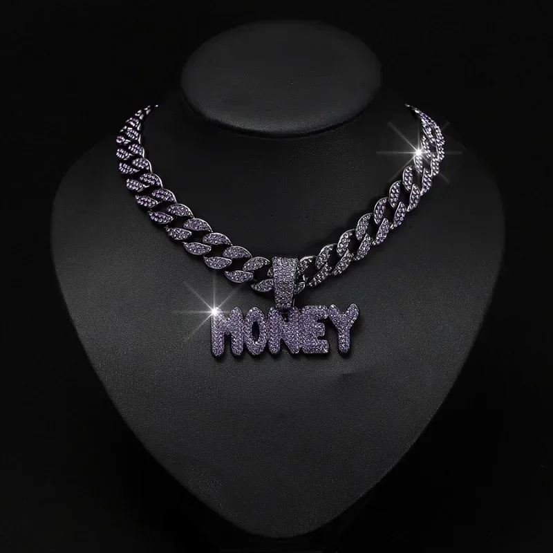 New Trendy Alloy Adjustable Hip Hop Cuban Chain Necklace with Purple Money Pendant - Unisex Choker Collarbone Jewelry
New Trendy Alloy Adjustable Hip Hop Cuban Chain Necklace with Purple Money Pendant - Unisex Choker Collarbone Jewelry