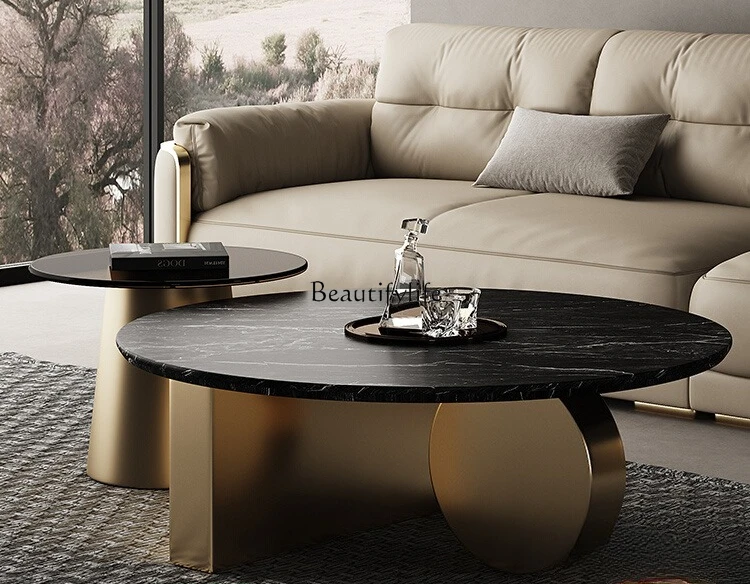 Light luxury modern simple small marble glass prototype coffee table table combination stainless steel
Light luxury modern simple small marble glass prototype coffee table table combination stainless steel