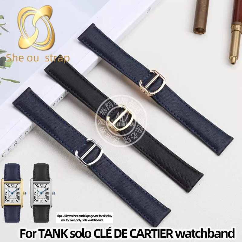 16mm 18mm 20mm Nylon Cowhide Sole Watch Strap For Cartier Tank Solo CLÉ DE CARTIER SANTOS Watchband Women and Men Watch Strap
16mm 18mm 20mm Nylon Cowhide Sole Watch Strap For Cartier Tank Solo CLÉ DE CARTIER SANTOS Watchband Women and Men Watch Strap