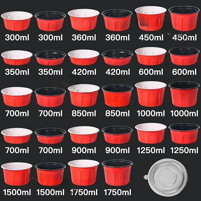 Disposable lunch box round packing box Malatang rice noodle soup noodle takeaway round bowl thickened and microwave available
Disposable lunch box round packing box Malatang rice noodle soup noodle takeaway round bowl thickened and microwave available