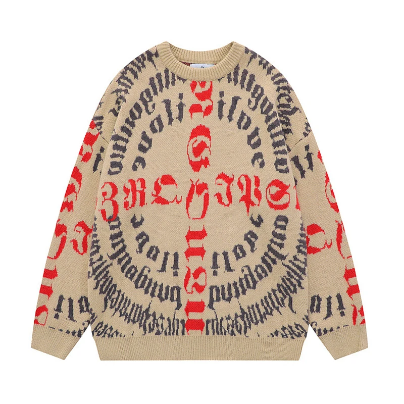 Letter Full Print Crewneck Sweater Mens Autumn Winter Retro Casual Pullover Loose Shoulder Drop Long Sleeve Tops Men Pull Homme
Letter Full Print Crewneck Sweater Mens Autumn Winter Retro Casual Pullover Loose Shoulder Drop Long Sleeve Tops Men Pull Homme