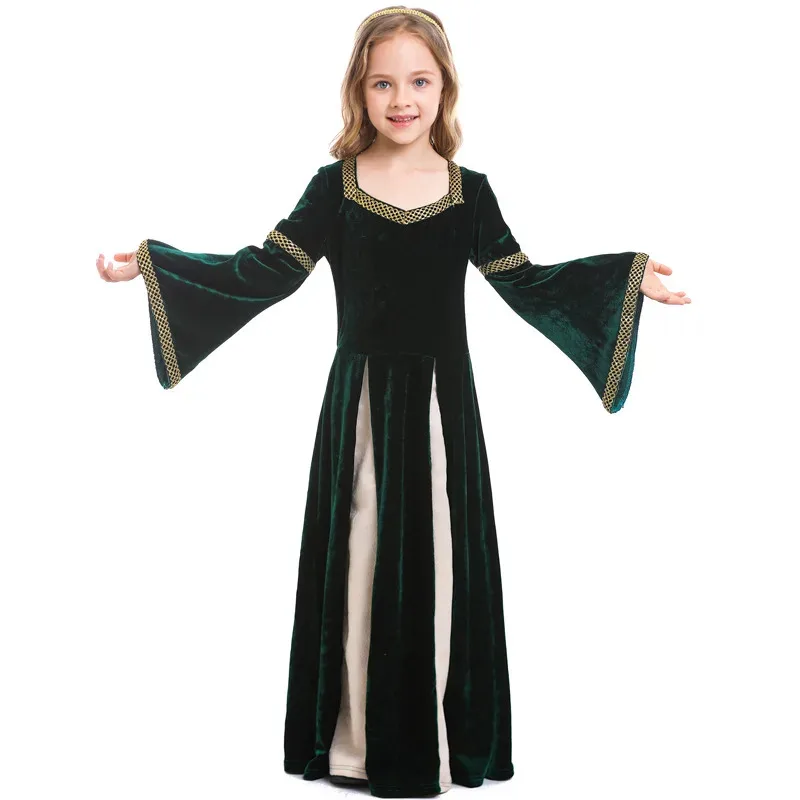 Medieval Princesss Girls Costume Child Renaissance Queen Velvet Palace Gown Dress
Medieval Princesss Girls Costume Child Renaissance Queen Velvet Palace Gown Dress
