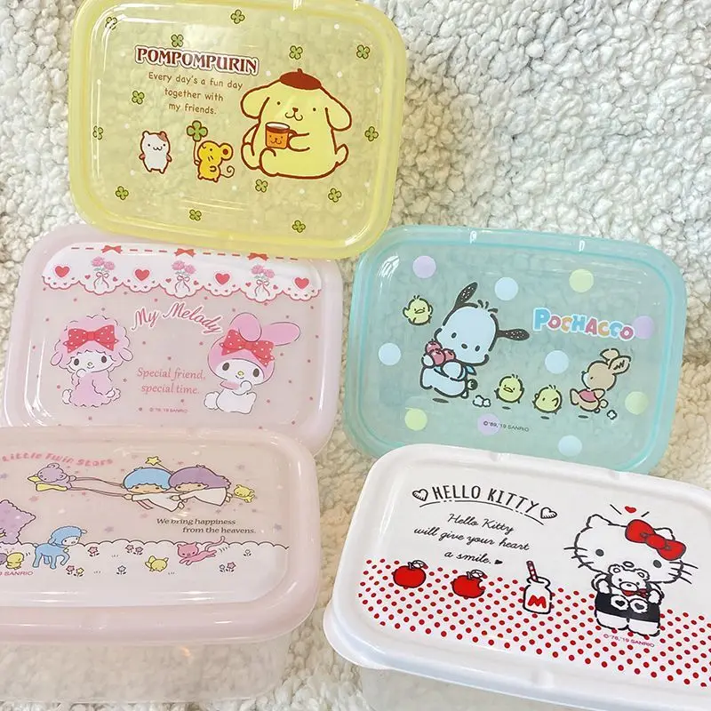 Cute Hello Kitty Y2K Storage Box Sanrio Kawaii Anime Pompompurin My Melody Food Preservation Box Cartoon Lunch Box Gift for Girl
Cute Hello Kitty Y2K Storage Box Sanrio Kawaii Anime Pompompurin My Melody Food Preservation Box Cartoon Lunch Box Gift for Girl