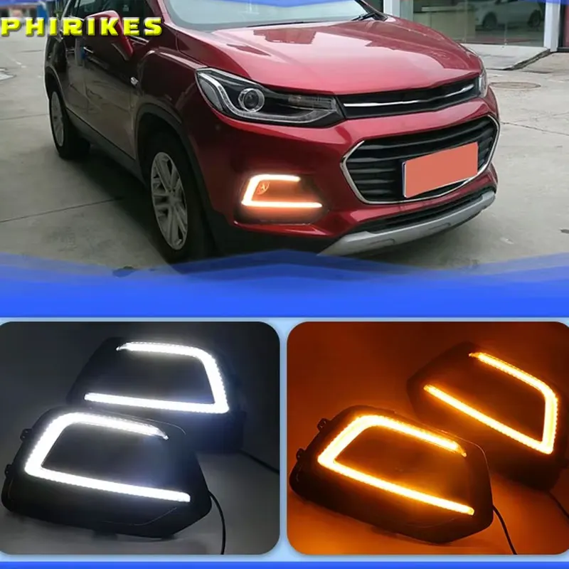 Car 1Pair DRL For Chevrolet Trax 2017 2018 Daytime Running Lights fog lamp cover Daylight with Turn Yellow signal Lamp
Car 1Pair DRL For Chevrolet Trax 2017 2018 Daytime Running Lights fog lamp cover Daylight with Turn Yellow signal Lamp