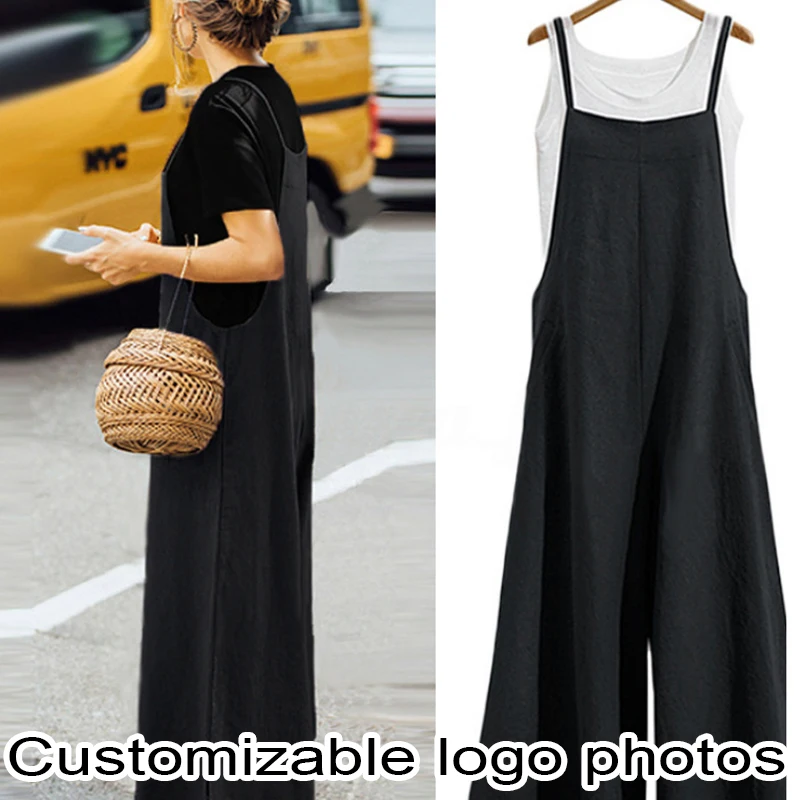 Summer Cotton Linen Jumpsuits Woman Casual Loose Straps Wide Leg Pants Fashion Sleeveless Oversized Jumpsuits Plus Size S-5XL
Summer Cotton Linen Jumpsuits Woman Casual Loose Straps Wide Leg Pants Fashion Sleeveless Oversized Jumpsuits Plus Size S-5XL