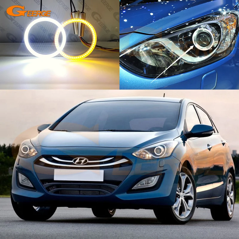 For Hyundai I30 GD 2011 2012 2013 2014 2015 2016 Excellent Ultra Bright A/W Switchback DRL Turn Signal LED Angel Eyes Halo Rings
For Hyundai I30 GD 2011 2012 2013 2014 2015 2016 Excellent Ultra Bright A/W Switchback DRL Turn Signal LED Angel Eyes Halo Rings