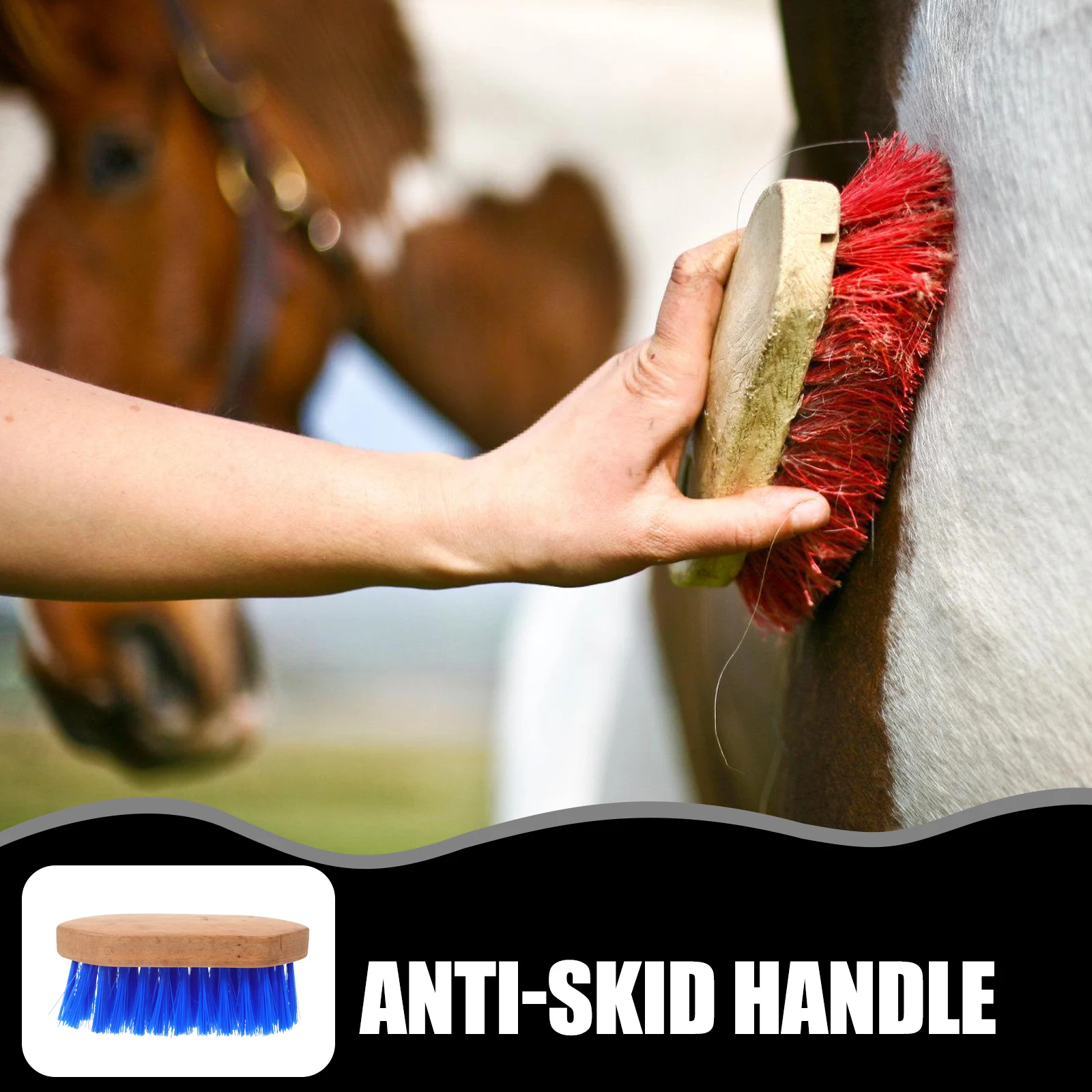 Wooden Grooming Brush Durable Stiff Bristle Horse Hair Cleaning Comb Anti Skid Handle For Mud Sweat Dirt Removal Pet Horse Care
Wooden Grooming Brush Durable Stiff Bristle Horse Hair Cleaning Comb Anti Skid Handle For Mud Sweat Dirt Removal Pet Horse Care