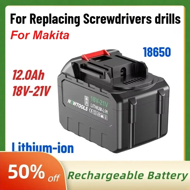 18V 21V 12.0Ah 18650 Lithium-ion Tool Battery for Makita Screwdrivers Drills Replacing Battery in High Current High Discharge
18V 21V 12.0Ah 18650 Lithium-ion Tool Battery for Makita Screwdrivers Drills Replacing Battery in High Current High Discharge