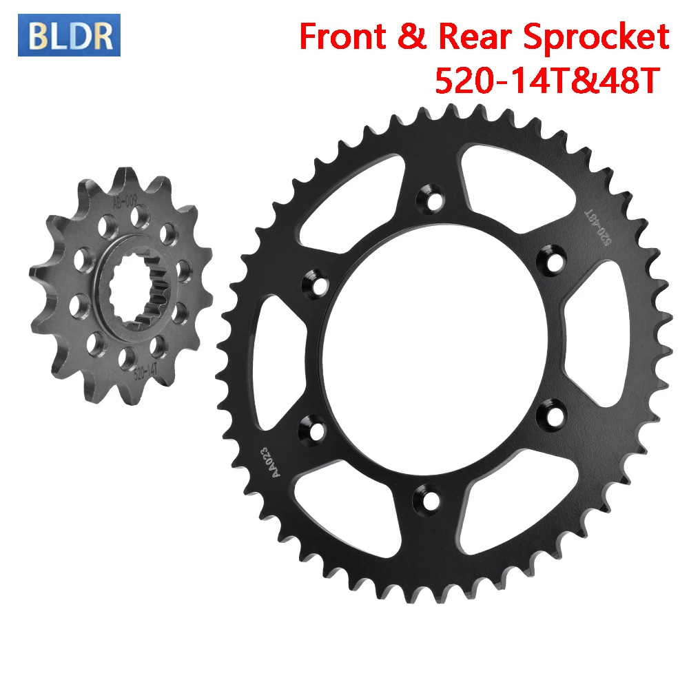 520 14T 48T Front Rear Sprocket for Husqvarna 350 FX 501 FE for K*TM 200 250 500 525 EXC Enduro 200 XC-W 300 XC MX 450 SMR SX
520 14T 48T Front Rear Sprocket for Husqvarna 350 FX 501 FE for K*TM 200 250 500 525 EXC Enduro 200 XC-W 300 XC MX 450 SMR SX