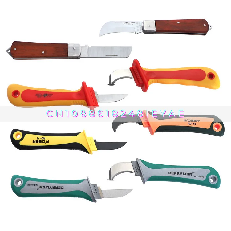 Multifunctional Electric Knife Straight Blade Bending Blade Insulated Stripping Knife Wooden Handle Wire Cable Stripping Knife
Multifunctional Electric Knife Straight Blade Bending Blade Insulated Stripping Knife Wooden Handle Wire Cable Stripping Knife