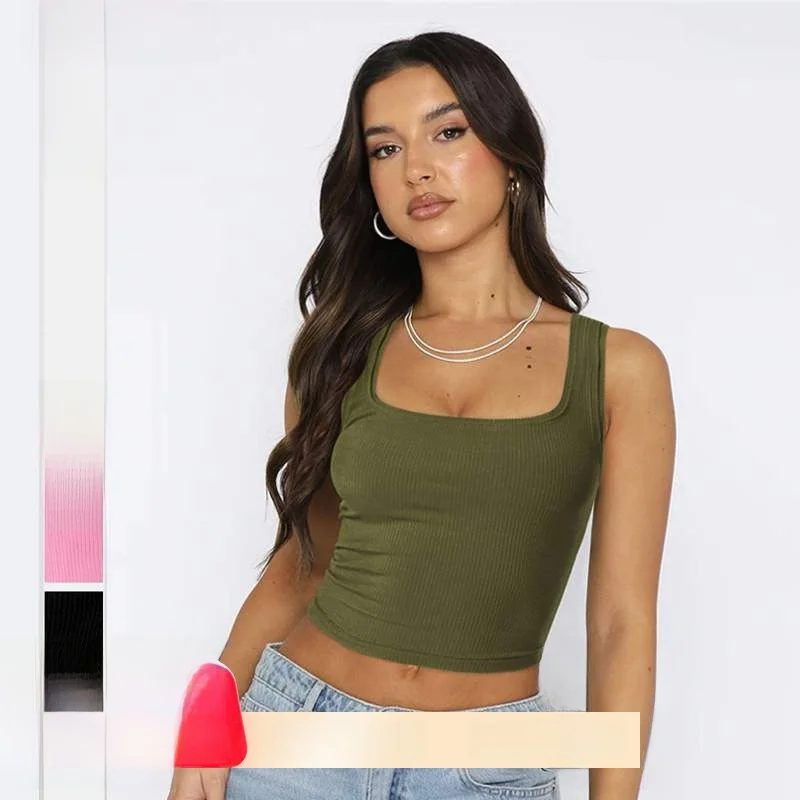 Женский облегающий базовый жилет Y2K, модный жилет, трансграничный, однотонное нижнее белье для девочек, топ, модная внутренняя одежда
Женский облегающий базовый жилет Y2K, модный жилет, трансграничный, однотонное нижнее белье для девочек, топ, модная внутренняя одежда