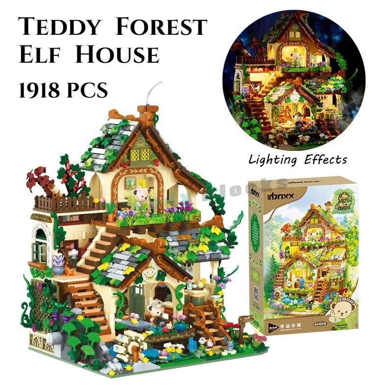 1918PCS Street View Teddy Forest Elf House with Lights Building Blocks,Creative Architecture Semi-open Design Decor Toy DIY Gift
1918PCS Street View Teddy Forest Elf House with Lights Building Blocks,Creative Architecture Semi-open Design Decor Toy DIY Gift