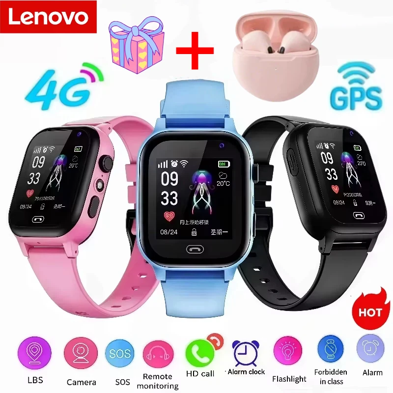 Lenovo Smart Watch Earphones Q15C SOS Wifi GPS Location Video Call Electronic Watch Card Camera Waterproof School For Kids Gift
Lenovo Smart Watch Earphones Q15C SOS Wifi GPS Location Video Call Electronic Watch Card Camera Waterproof School For Kids Gift