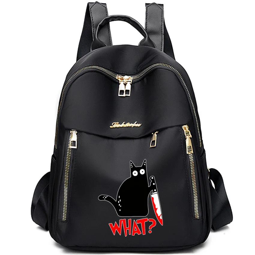 Black Backpacks Funny Knife Cat Cartoon Printing Women Travel Bag Harajuku Student Schoolbag Backpack Unisex Bags High Street
Black Backpacks Funny Knife Cat Cartoon Printing Women Travel Bag Harajuku Student Schoolbag Backpack Unisex Bags High Street