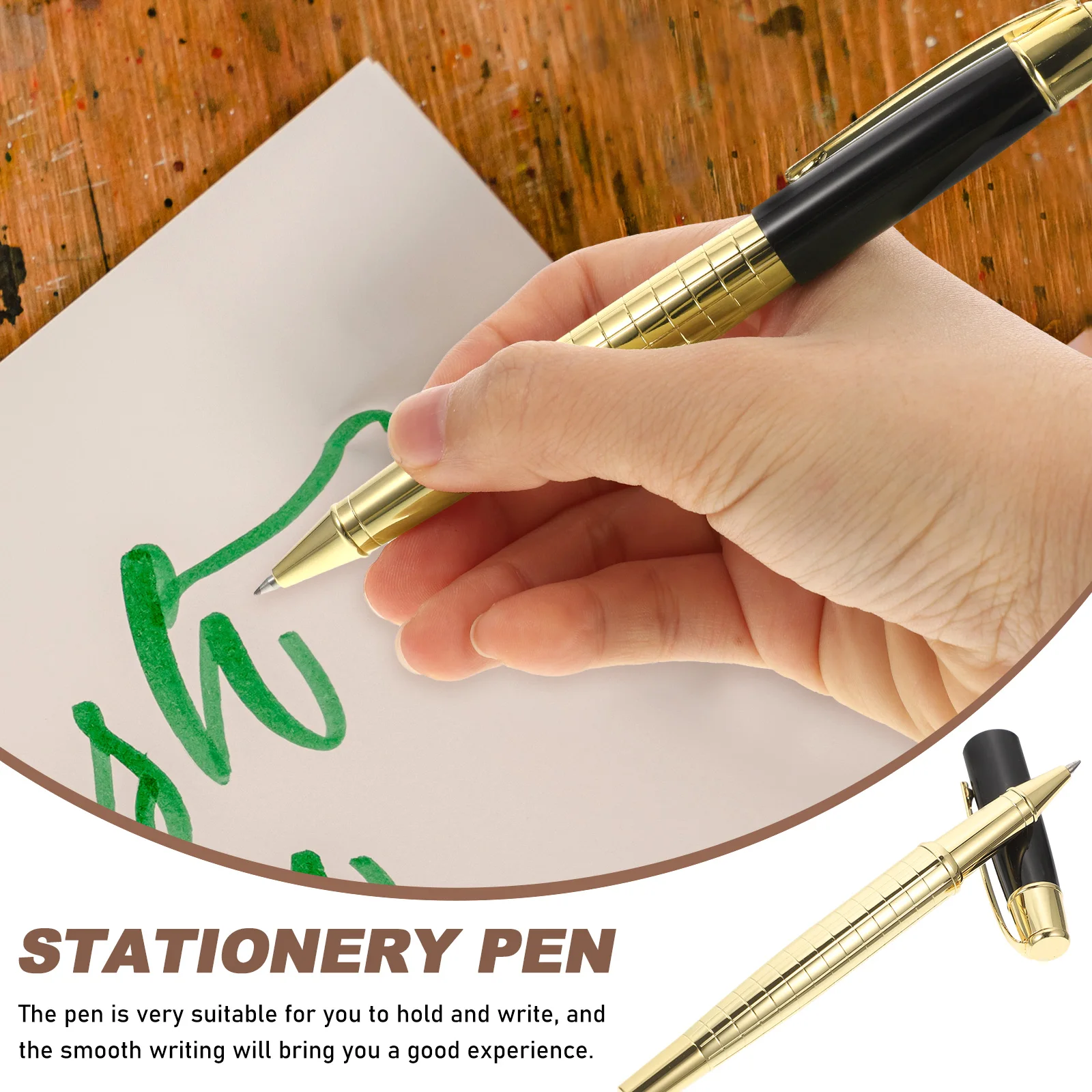 Smooth Writing Metal Pen with Lid Fine Tip Portable Signature Gel Pen for Students and Teachers Daily Use
Smooth Writing Metal Pen with Lid Fine Tip Portable Signature Gel Pen for Students and Teachers Daily Use